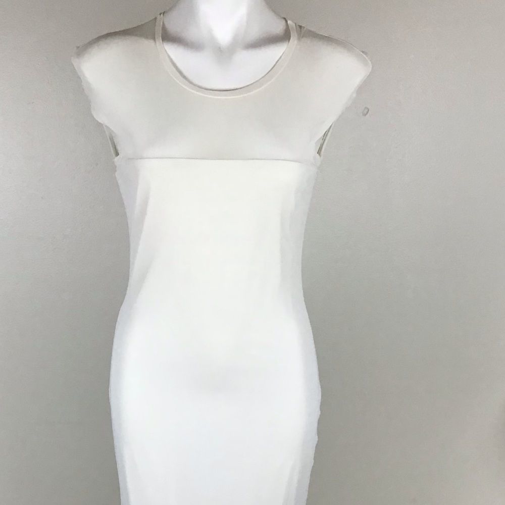 Laundry by shelli segal off white long fully lined dress size 12.